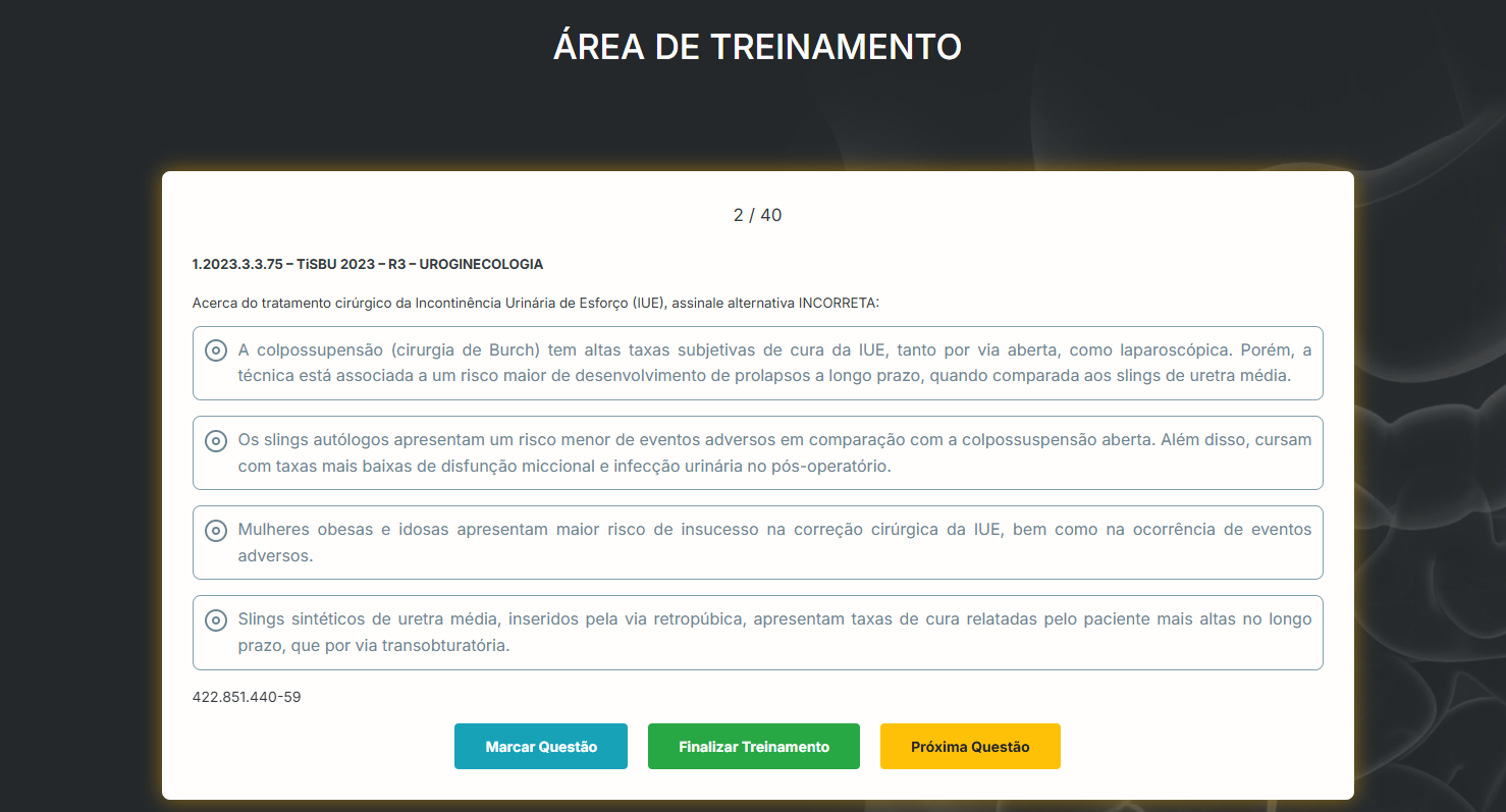 Plataforma UROMED - tela 1